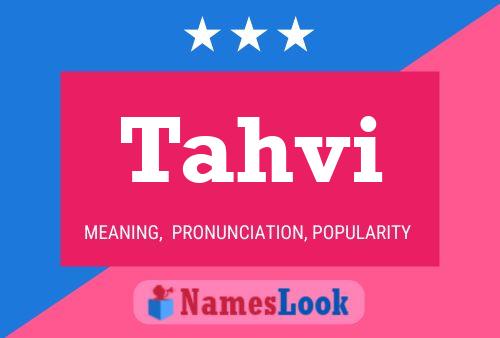 Tahvi Name Poster