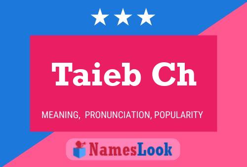 Taieb Ch Name Poster