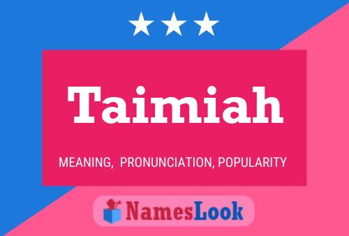 Taimiah Name Poster