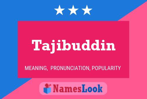 Tajibuddin Name Poster