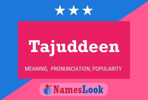 Tajuddeen Name Poster