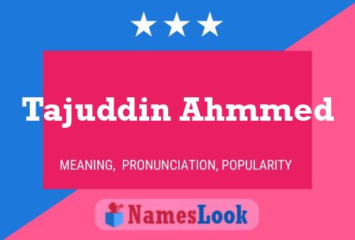 Tajuddin Ahmmed Name Poster