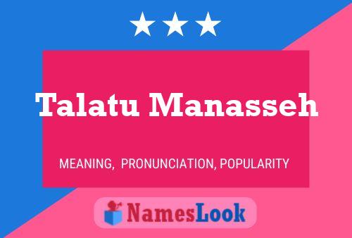 Talatu Manasseh Name Poster