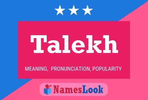 Talekh Name Poster