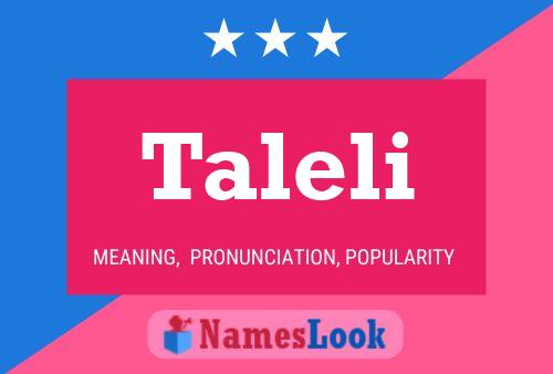 Taleli Name Poster