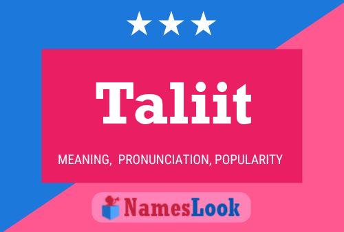 Taliit Name Poster