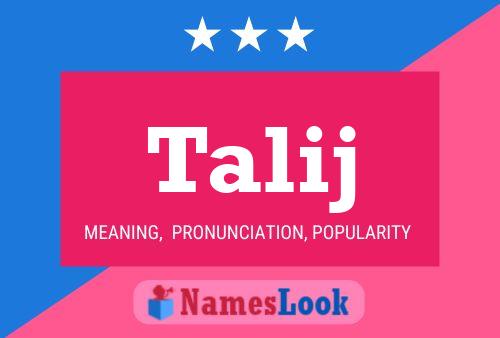 Talij Name Poster