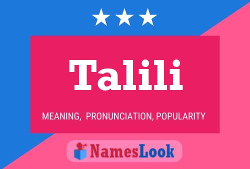 Talili Name Poster