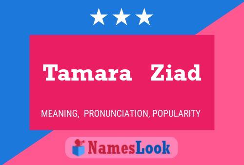 Tamara   Ziad Name Poster