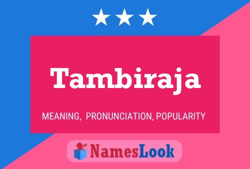 Tambiraja Name Poster