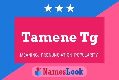 Tamene Tg Name Poster