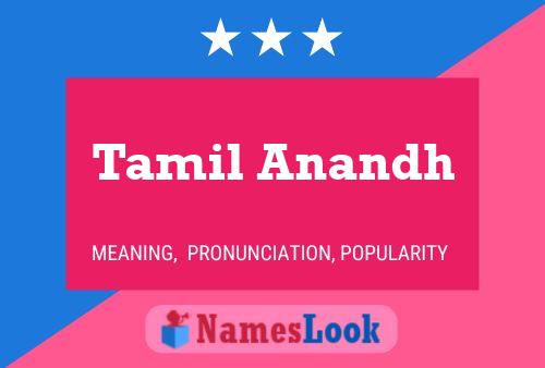 Tamil Anandh Name Poster