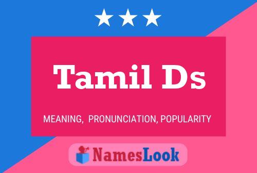 Tamil Ds Name Poster