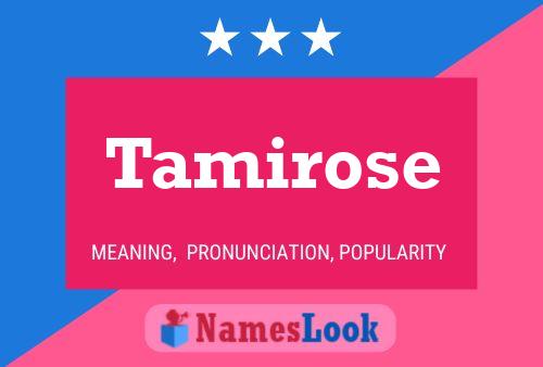 Tamirose Name Poster