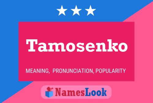 Tamosenko Name Poster