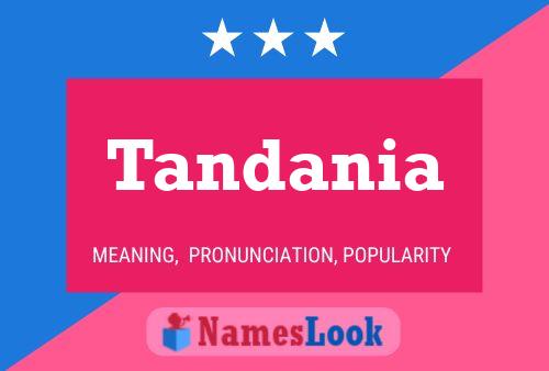 Tandania Name Poster