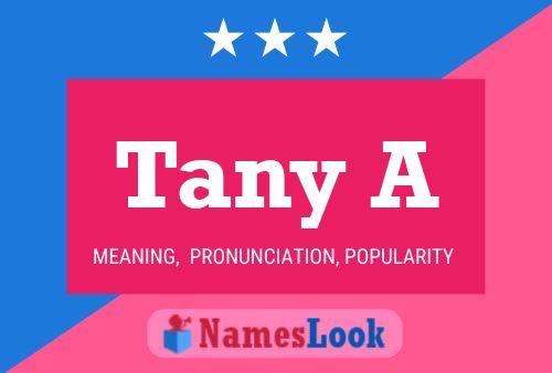 Tany A Name Poster