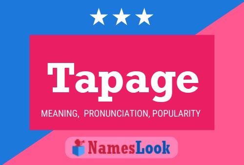 Tapage Name Poster