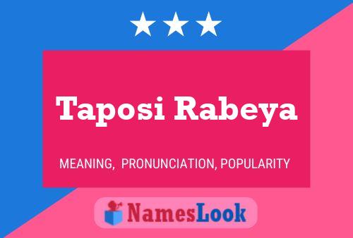 Taposi Rabeya Name Poster