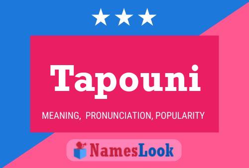 Tapouni Name Poster