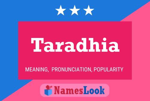 Taradhia Name Poster