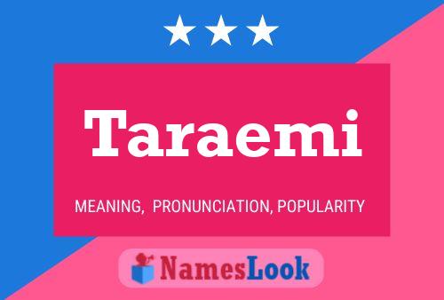 Taraemi Name Poster