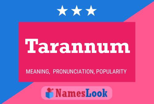 Tarannum Name Poster