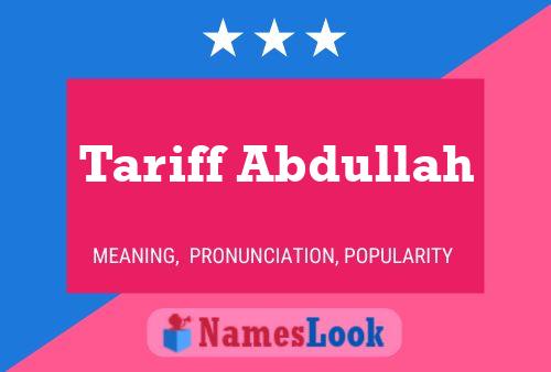 Tariff Abdullah Name Poster