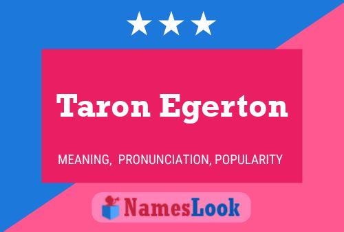 Taron Egerton Name Poster