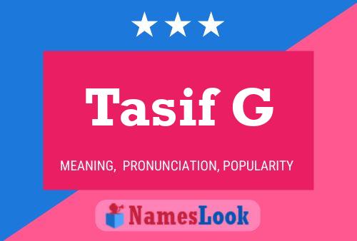 Tasif G Name Poster