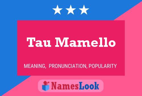 Tau Mamello Name Poster