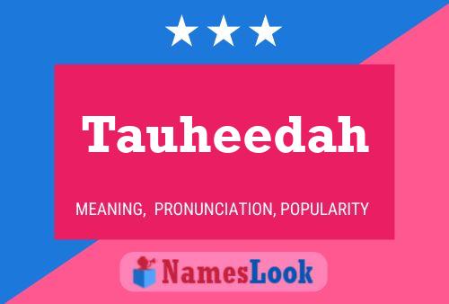 Tauheedah Name Poster