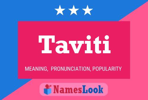 Taviti Name Poster