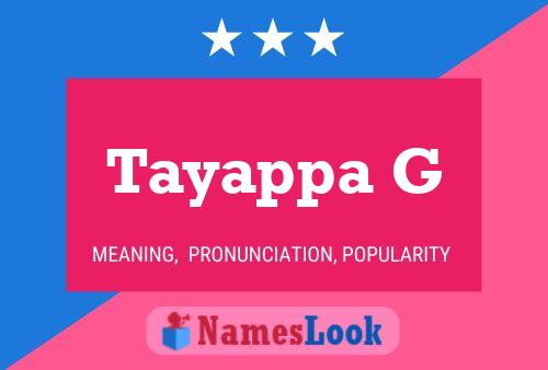 Tayappa G Name Poster