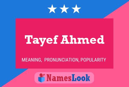 Tayef Ahmed Name Poster