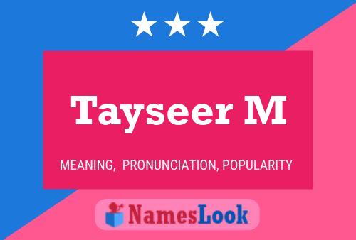 Tayseer M Name Poster