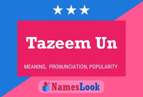 Tazeem Un Name Poster