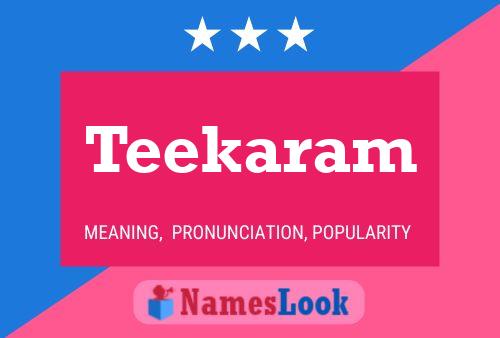 Teekaram Name Poster