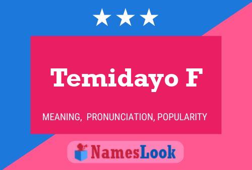 Temidayo F Name Poster