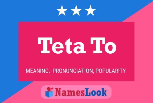 Teta To Name Poster