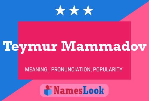 Teymur Mammadov Name Poster