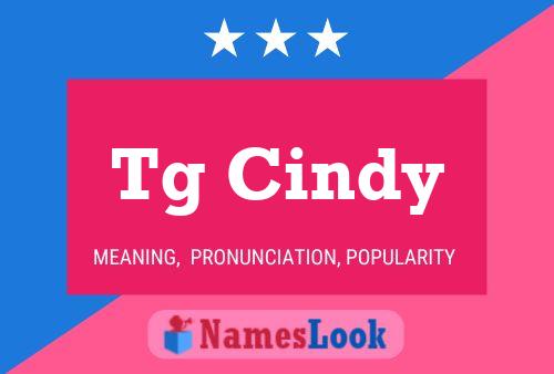 Tg Cindy Name Poster