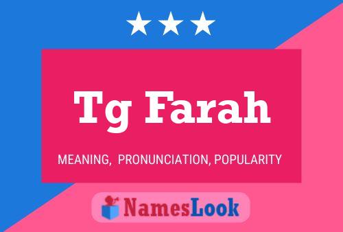 Tg Farah Name Poster