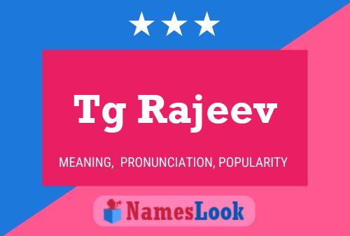 Tg Rajeev Name Poster