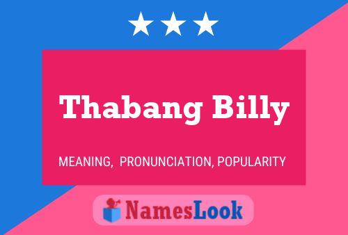 Thabang Billy Name Poster