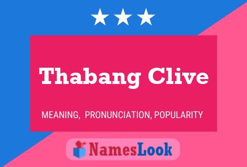 Thabang Clive Name Poster