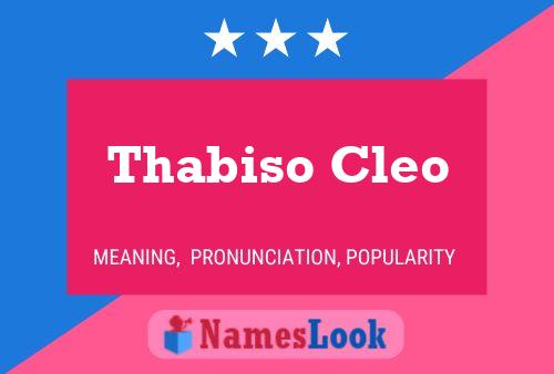 Thabiso Cleo Name Poster