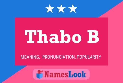 Thabo B Name Poster