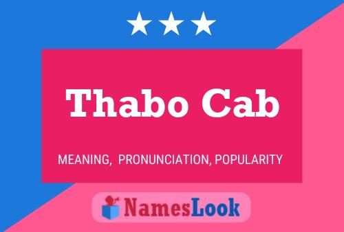 Thabo Cab Name Poster