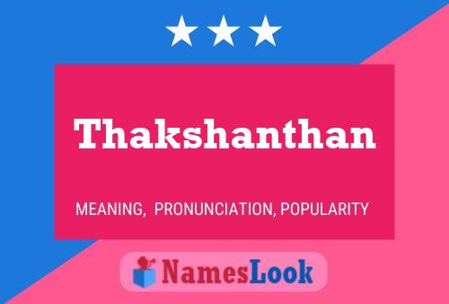 Thakshanthan Name Poster